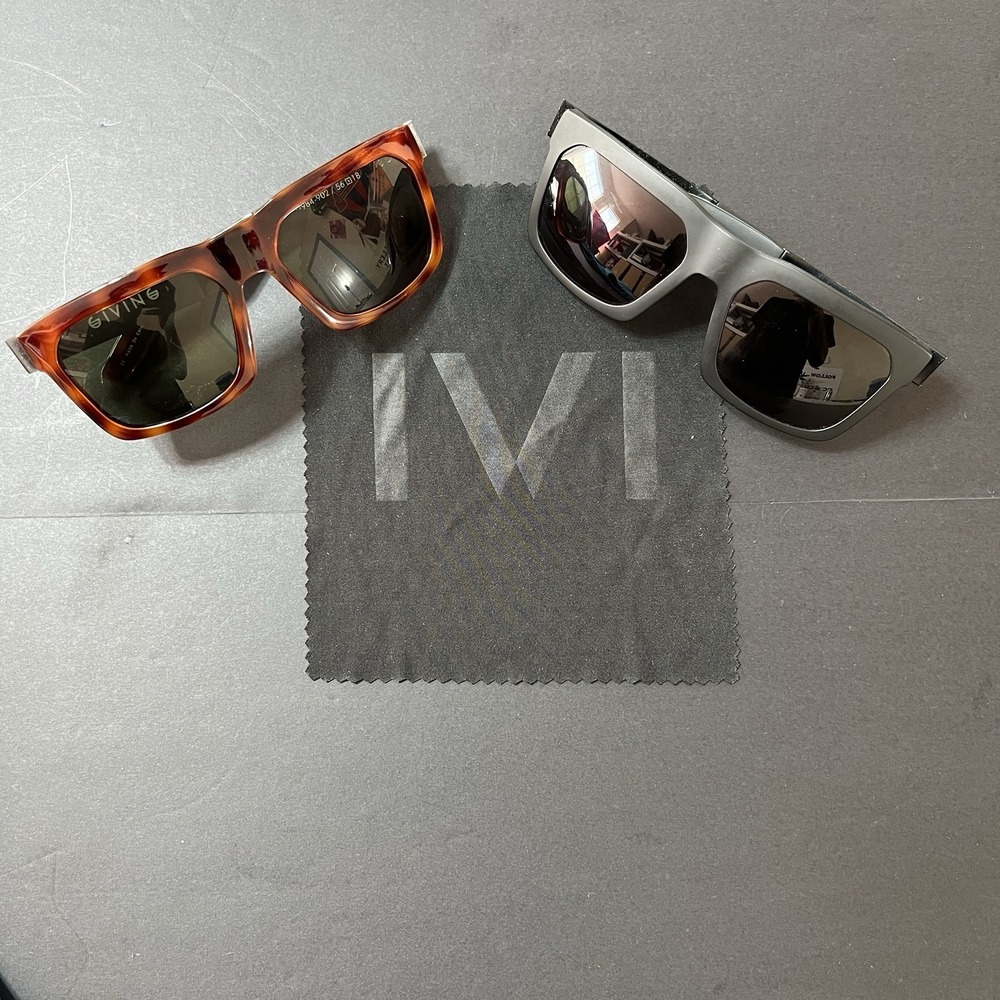 IVI Unisex Sunglasses Lot Of 2 "Giving" Brown & Black Frames
